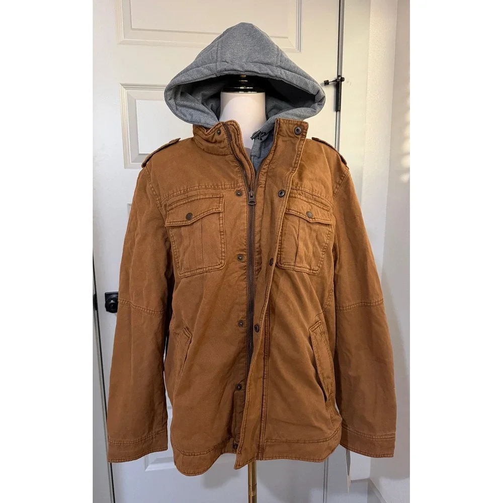 Levi's Men's‎ Washed Cotton Hooded Jacket Size Large
